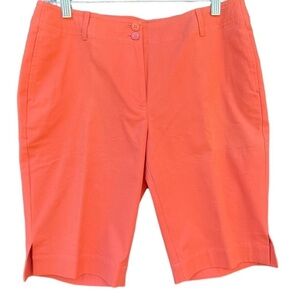Tommy Bahama BACKSWING Bermuda 18 Golf Shorts Women's Size 6 Orange NWT Silk
